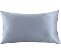 Taie d'oreiller 100 % soie de mûrier pour cheveux et peau des deux côtés 19 mommes en soie Gris fer 40 x 60 cm