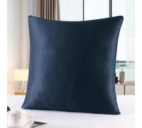 Taie d'oreiller 100% soie Pure avec fermeture éclair, housse de coussin solide multicolore, plusieurs tailles 40x40cm 80x80cm silvery grey