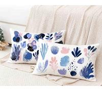Taie d'oreiller 30 x 60cm Lot de 2, Housse de Coussin Moderne Taie Oreiller Usine Coussin Rectangulaire Impermeable Design avec Fermeture Éclair Invisible pour Decoration Chambre -lsy2501263
