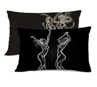 Taie d'oreiller 40 x 70 Noir Taie Oreiller 40x70 Lot de 2 Abstrait Protege Oreiller Super Doux Taies D'oreillers, Housse de Coussin Decoratif Protège Oreillers pour Noël Decoration Automne G - 455