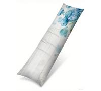 Taie d'oreiller 40x120 cm Taie de Traversin Lot de 1 Bleu Housse de Coussin Méduse Body Pillow, pour Coussins Canapé/Lit Tissu Doux Velour Oreiller de Corps avec Fermeture éclair Invisible B1-1384