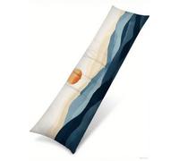 Taie d'oreiller 40x140 cm Taie de Traversin Lot de 1 Bleu Housse de Coussin Montagne Body Pillow, pour Coussins Canapé/Lit Tissu Doux Velour Oreiller de Corps avec Fermeture éclair Invisible B1-1248