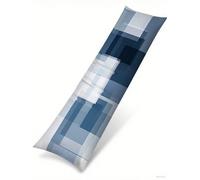 Taie d'oreiller 40x145 cm Taie de Traversin Lot de 1 Abstrait Housse de Coussin Bleu Body Pillow, pour Coussins Canapé/Lit Tissu Doux Velour Oreiller de Corps avec Fermeture éclair Invisible B1-1306