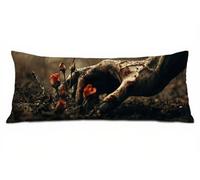 Taie d'oreiller 50 x 150 cm Main Housses de Coussin de Positionnement Latéral Doux Lin Améliorer Sommeil Qualité Rétro Taie de Traversin 150 cm Maternité et d’allaitement Idéal Protege Oreiller B-6104