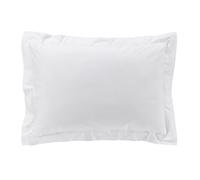 Taie d'oreiller 50 x 70 cm en percale uni 78 fils percaline Blanc