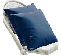 Taie d'oreiller 50x70 65x65 Housse Oreiller 40x60 80x80 Lot De 2 Housse De Coussin Exterieur Impermeable pour Salon de Jardin,Couverture Oreiller Canapé Decoration(Bleu foncé,65x65 cm Set of 2)
