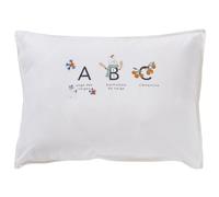 Taie d'oreiller 50x70 cm coton lavé VACANCES D'HIVER Blanc mascarpone