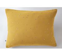 Taie d'oreiller 50x70 cm Gaze de Coton à Pois brodés Safran