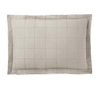 Taie d'oreiller 50x70 cm satin CONCERTO carreaux beige Lin