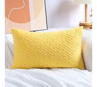 Taie D'oreiller 50x70 Extensible,Housse De Coussin 60x60,65x65 Housse Oreiller Gris Beige Couverture Oreiller Velours Côtelé Taie Oreiller 40x70 Pour Canapé/Lit(Golden Yellow,40x60cm/16x24inch)