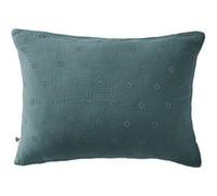 OUREA MOTIF - Taie d'Oreiller 50x70cm Gaze de Coton Canard à Fleurs Ajourées -