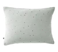 OUREA MOTIF - Taie d'Oreiller 50x70cm Gaze de Coton Eucalyptus à Pois Dorés -