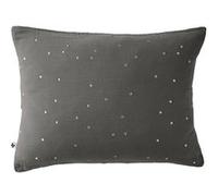 OUREA MOTIF - Taie d'Oreiller 50x70cm Gaze de Coton Granit à Pois Dorés -