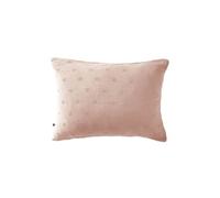 OUREA MOTIF - Taie d'Oreiller 50x70cm Gaze de Coton Guimauve à Fleurs Ajourées -