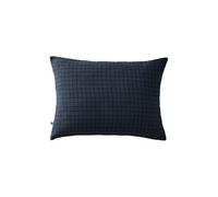 OUREA MOTIF - Taie d'Oreiller 50x70cm Gaze de Coton Minuit à Petits Carreaux -
