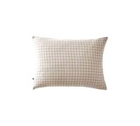 OUREA MOTIF - Taie d'Oreiller 50x70cm Gaze de Coton Pampa à Petits Carreaux -