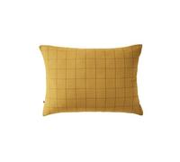 OUREA MOTIF - Taie d'Oreiller 50x70cm Gaze de Coton Safran à Grands Carreaux - Altobuy Jaune