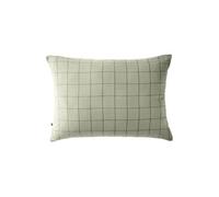 OUREA MOTIF - Taie d'Oreiller 50x70cm Gaze de Coton Vert d'Eau à Grands Carreaux - Altobuy Vert