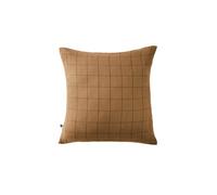 OUREA MOTIF - Taie d'Oreiller 60x60cm Gaze de Coton Camel à Grands Carreaux - Altobuy Marron