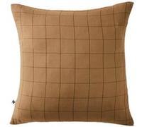 Taie d'Oreiller 60x60cm Gaze de Coton Camel à Grands Carreaux - OUREA MOTIF - ALTOBUY Marron G