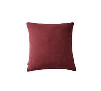 Taie d'Oreiller 60x60cm Gaze de Coton Lie de Vin à Fleurs Ajourées - OUREA MOTIF -