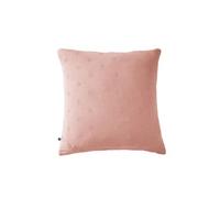 OUREA MOTIF - Taie d'Oreiller 60x60cm Gaze de Coton Rose Pêche à Fleurs Ajourées -