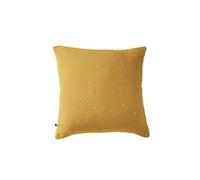 Taie d'Oreiller 60x60cm Gaze de Coton Safran à Pois Dorés - OUREA MOTIF -