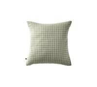 Taie d'Oreiller 60x60cm Gaze de Coton Vert d'Eau à Petits Carreaux - OUREA MOTIF -