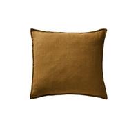 Taie d'Oreiller 60x60cm Lin Lavé Coloris Caramel - MARGAUX -