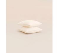 Taie d'oreiller 63x63 cm - Lin fançais et belge - Écru - Respirante et durable - Tediber