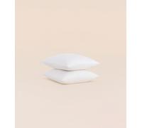 Taie d'oreiller 63x63 cm - Satin de coton - Blanc - Douce et résistante - Confectionnée au Portugal - Tediber