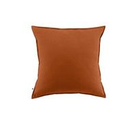 HEDDA - Taie d'Oreiller 63x63cm Flanelle de Coton Coloris Tomette -