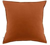 HEDDA - Taie d'Oreiller 63x63cm Flanelle de Coton Coloris Tomette -