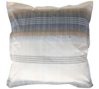 Taie d'oreiller 65x65 cm en 100% percale de coton ESTEBAN gris beige