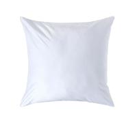 Taie d'oreiller 80x80 cm 100% satin de coton égyptien 1000 fils coloris Blanc