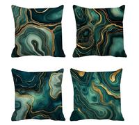 Taie d'oreiller 85 x 85 cm Lot de 4 Velours Housse de Coussin Vert Coussin de Canapé Vagues Carré Respirant Taie Oreiller, Housse Oreiller Canapé Impermeable, pour Décoration Maison Moderne t-524