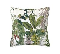 Taie d'oreiller à fermeture éclair en polyester avec motif de fleurs tropicales et perroquet, peut être utilisée comme taie d'oreiller pour canapé, chambre à coucher, salon
