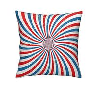 Taie d'oreiller Abstract Swirl with American Flag Texture Creative Watercolor Painting Housse d'oreiller Super Doux Taies Oreiller pour Maison Chambre Salon 45X45 CM