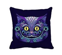 Taie d'oreiller Applique The Head of Cheshire Cat from Fairy Taies d'oreiller Resistant Pillow Covers pour Linge De Lit Chambre 45x45 CM