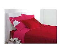Taie d'oreiller - ATMOSPHERA - 50x70 cm - Rouge - Coton naturel - Lavable 60°