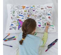 Taie d'oreiller avec carte du monde coloriable | Eat Sleep Doodle