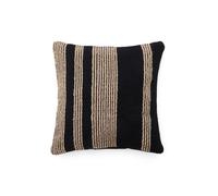 Taie d'oreiller Aylin en coton avec broderie en jute