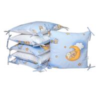 Taie d'oreiller Baby Nellys, ourson sur une échelle - bleu