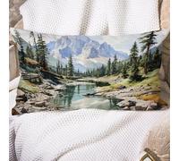 Taie d'oreiller Banff National Park Hometown Support City Skyline Protege Oreiller Respirant Housse Oreiller Résistant Housse De Coussin pour Canapé Balcon Bureau 40X60CM