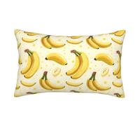 Taie d'oreiller Bright Banana Yellow Print Taies d'oreiller Resistant Pillow Covers Respirant Housse Oreillers pour Linge De Lit Maison Chambre S