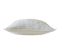 Taie d'oreiller brodée 65x65 cm en percale de coton SPITZBERG bleu céladon