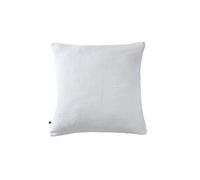Taie d'oreiller brodée double gaze de coton blanc 60x60 cm