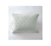 Taie d'oreiller brodée double gaze de coton eucalyptus 50x70 cm