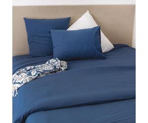 Taie d'oreiller Cap Ferret Coton Lavé, 50cm x 70cm Taille, Bleu Minuit