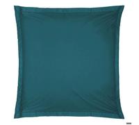 Taie d'oreiller ""Carina"" en coton bleu canard 63x63cm - Atmosphera createur d'interieur